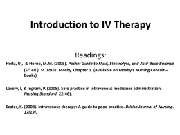 Introduction to IV Therapy