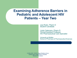 Examining Adherence Barriers in Pediatric HIV/AIDS Patients