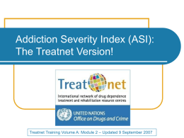 Addiction Severity Index - UCLA Integrated Substance Abuse