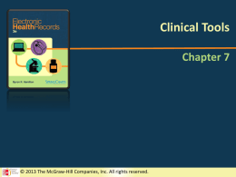 EHR_ch07_Clinical Tools