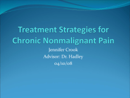 New techniques in chronic pain management