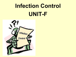 Infection Control UNIT-F