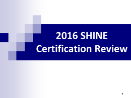 Certification Exam Review