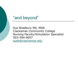 Sue Bradbury – “and beyond”