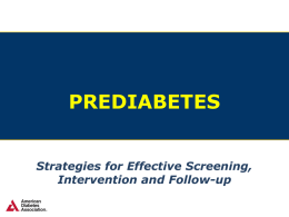 What is Prediabetes? - Massachusetts Association of Public Health