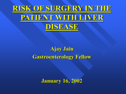 surgical risk in patients with liver disease