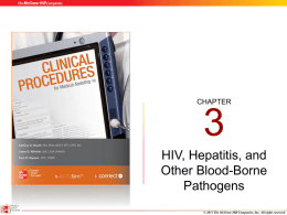 HIV, Hepatitis and Other Blood-borne Pathogens