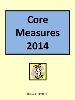 Core Measures - Lake Health System Emergency Services