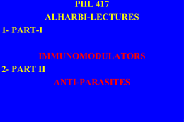 immunomodulators and antiparasites
