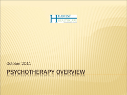Psychotherapy Overview