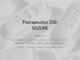 Therapeutics 250: SEIZURE