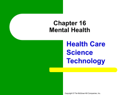 Chapter 16 Mental Health