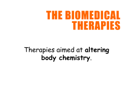 The Biomedical Therapies