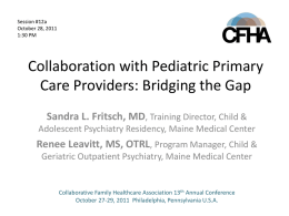 Title of Presentation - Collaborative Family Healthcare Association