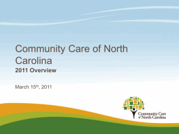 PowerPoint Presentation - Slide 1 - Community Care Plan of Eastern