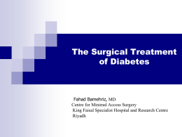 surgical treatment of diabetes for wasiem