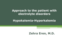 Approach to the patient with electrolyte disorders