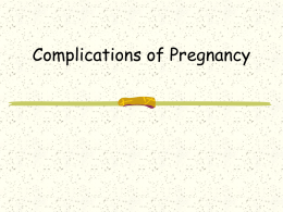 Complications of Pregnancy Module B