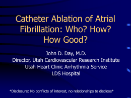 Atrial Fibrillation Management: 2005