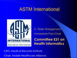 ASTM - An Overview of the Society and Its Procedures - IEEE