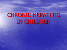 chronic hepatitis in children