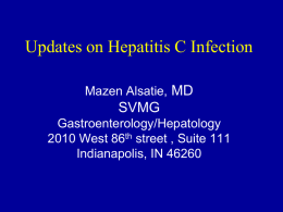 Updates on Hepatitis C Infection