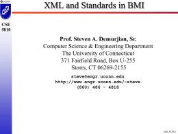 XML/STDS PPT - University of Connecticut