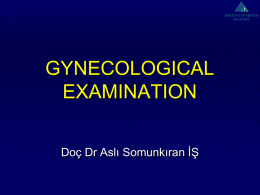 1. gynecological examination