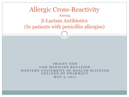 Allergic Cross-Reactivity