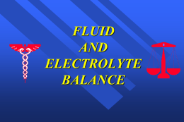 FLUID AND ELECTROLYTE BALANCE