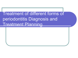 14. Treatment of different forms of periodontitis