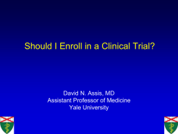 How to Decide if a Clinical Trial is Right for Me?