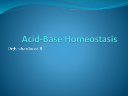 Acid-Base Homeostasis