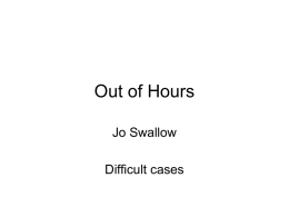 Out of Hours - My Surgery Website