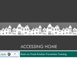 I. Back-on-track training - NeighborWorks Blackstone River Valley