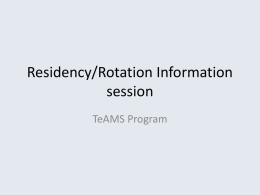 Residency-rotation informationx