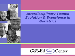 Interdisciplinary Teamwork - Council on Social Work Education