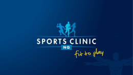 Talk I did - Sports Clinic NQ