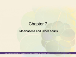 Geriatric Nursing Medications and the Older Adult