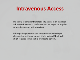 Intravenous Access 2017x