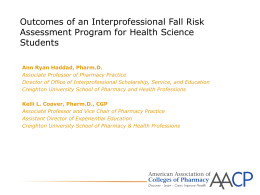 Outcomes of an Interprofessional Fall Risk Assessment Program for