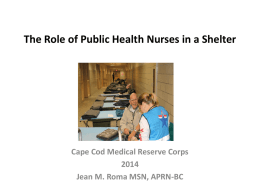 Nurses Role in Sheltering