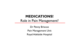 Presentation - Faculty of pain medicine