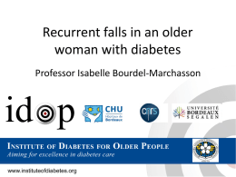 Recurrent falls in an older woman with diabetes
