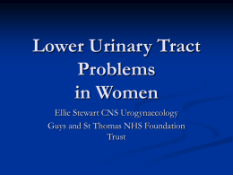 Lower Urinary Tract Problems in Women