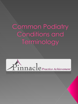 Common Podiatry Conditions and Terminology