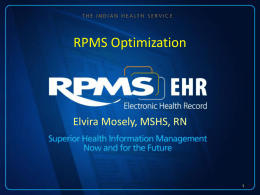 RPMS Optimization slides