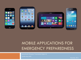Mobile Applications For Emergency Preparedness