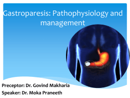 Gastroparesis: Pathophysiology and management