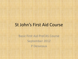 St John Ambulance Basic First Aid Overview File